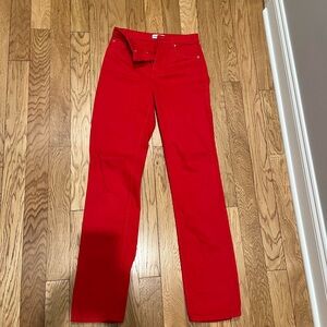 Zara Vibrant Red Straight-Leg Pants